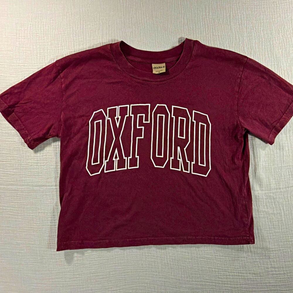 chicka-d Oxford Ole Miss Rebels Maroon Short Sleeve T-Shirt Women’s Size S